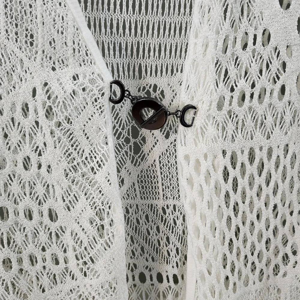 Simply Irresistible White Crochet Swim Coverup